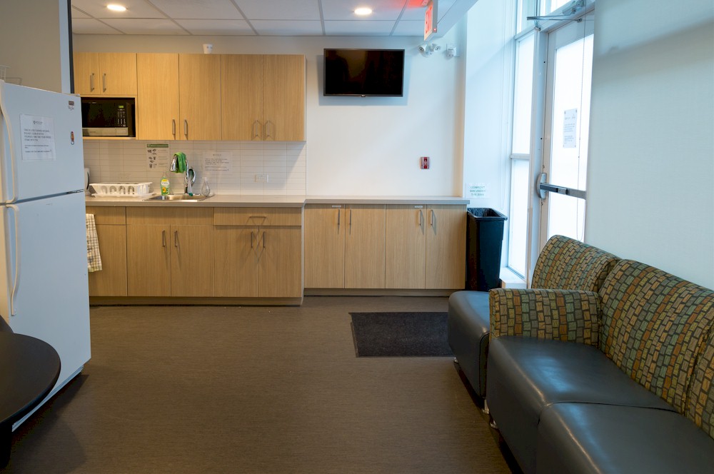 Green room at the Olympic Village Stage at the BMO Theatre Centre