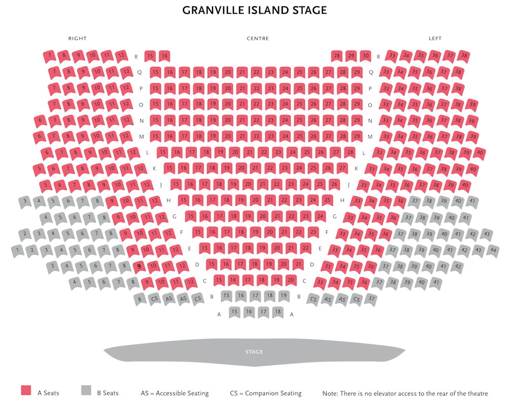 Granville Island Seating Map