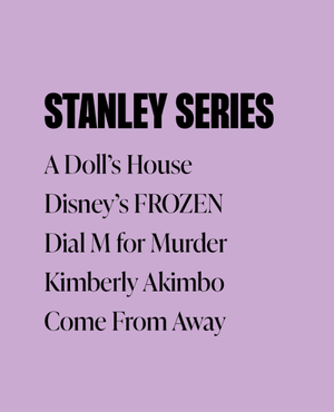 A Doll’s House, Disney’s Frozen, Dial M for Murder, Kimberly Akimbo, Come From Away